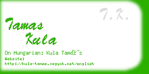 tamas kula business card